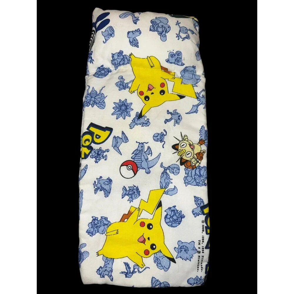 Vintage Homemade 1990s Beanie Baby/Doll Sleeping Bag Pokemon 1998 13” Long‎